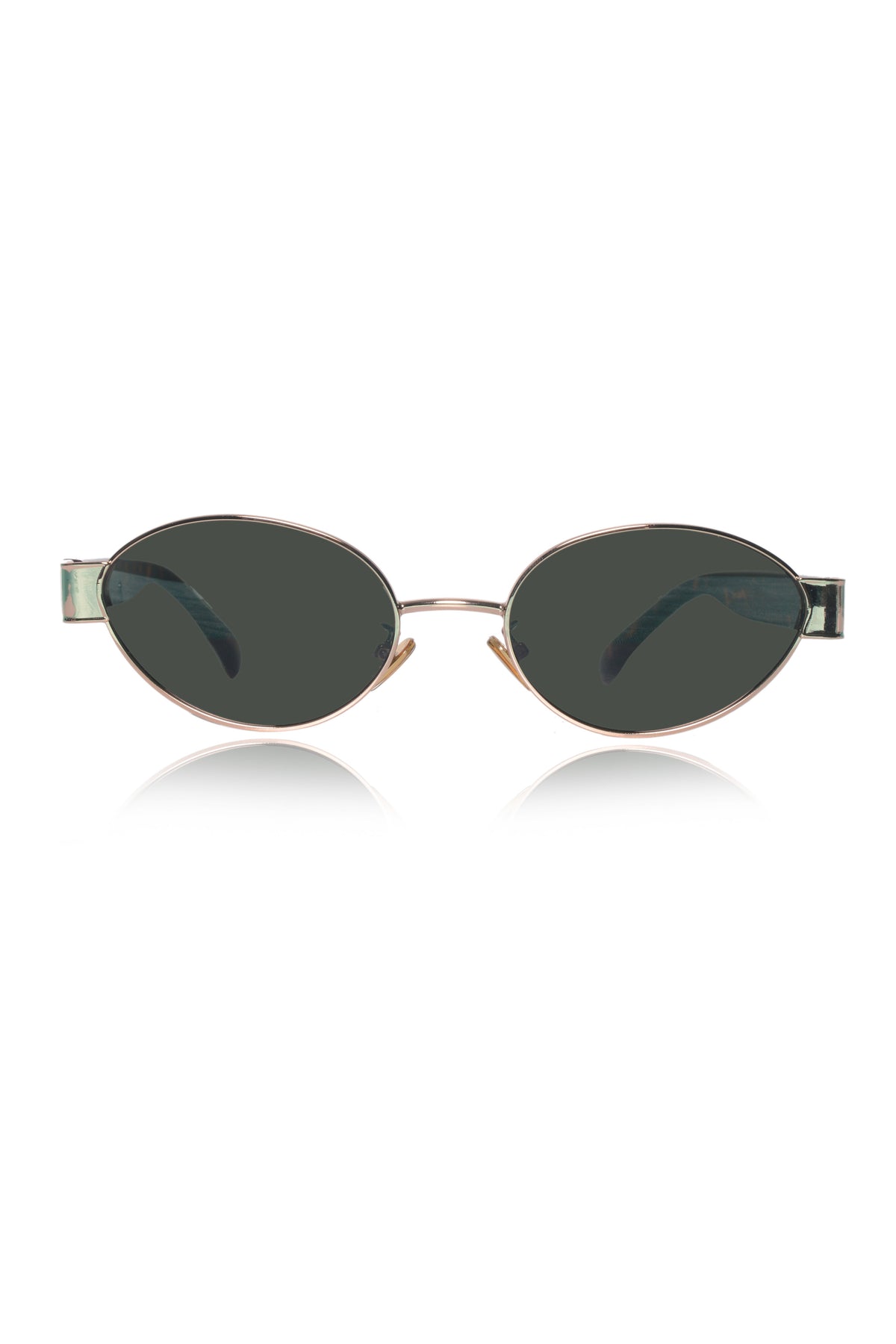 Legacy Metal Oval Sunglasses – UV400 Polarized (Gold)