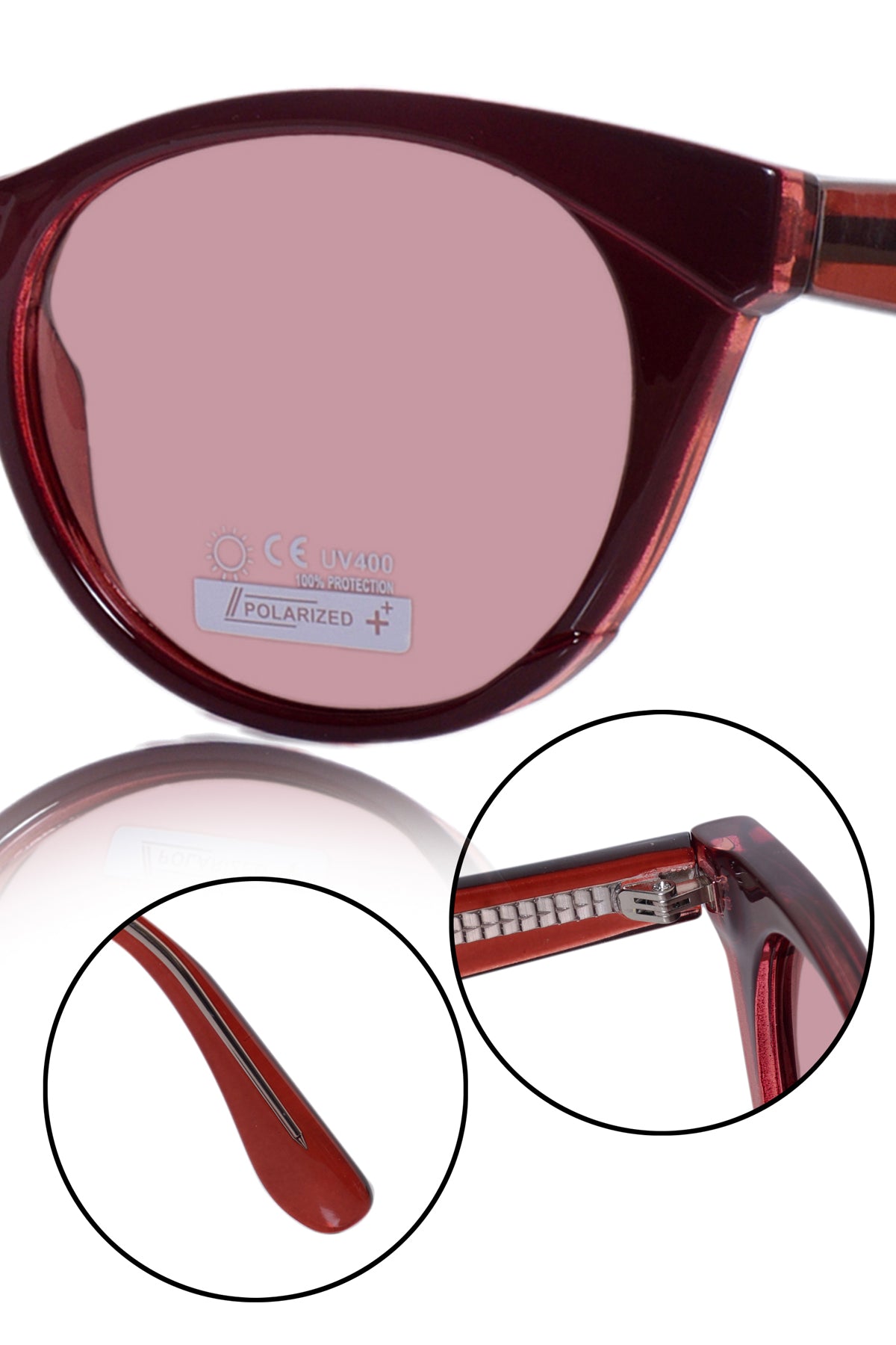 Legacy Cat Eye Sunglasses – UV400 Polarized (Crystal)