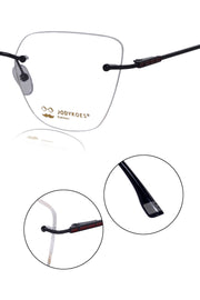 Cat Eye Signature Rimless Frame (Black)