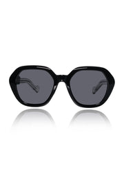 Legacy Cat Eye Square Sunglasses – UV400 Polarized (Black)