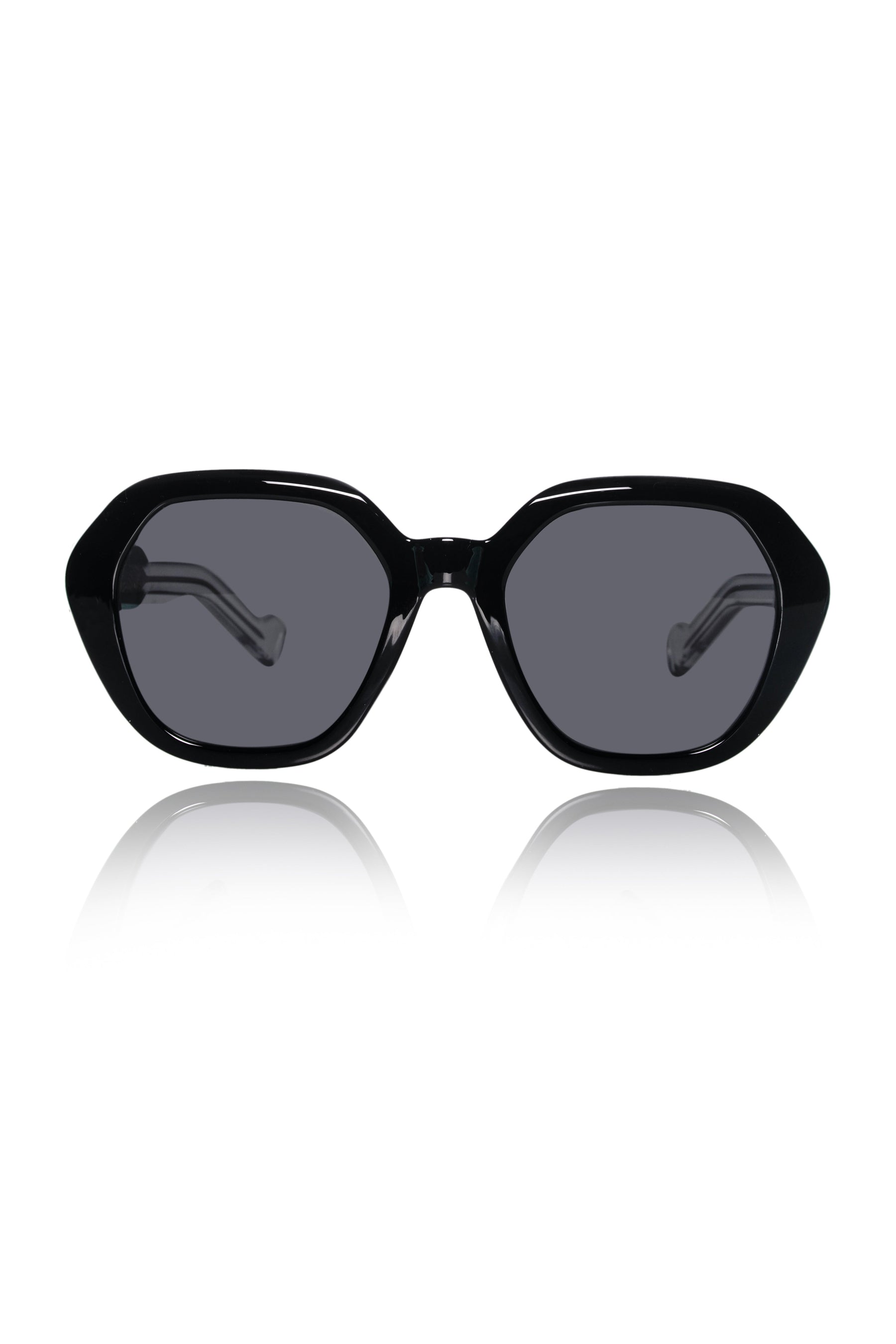 Legacy Cat Eye Square Sunglasses – UV400 Polarized (Black)