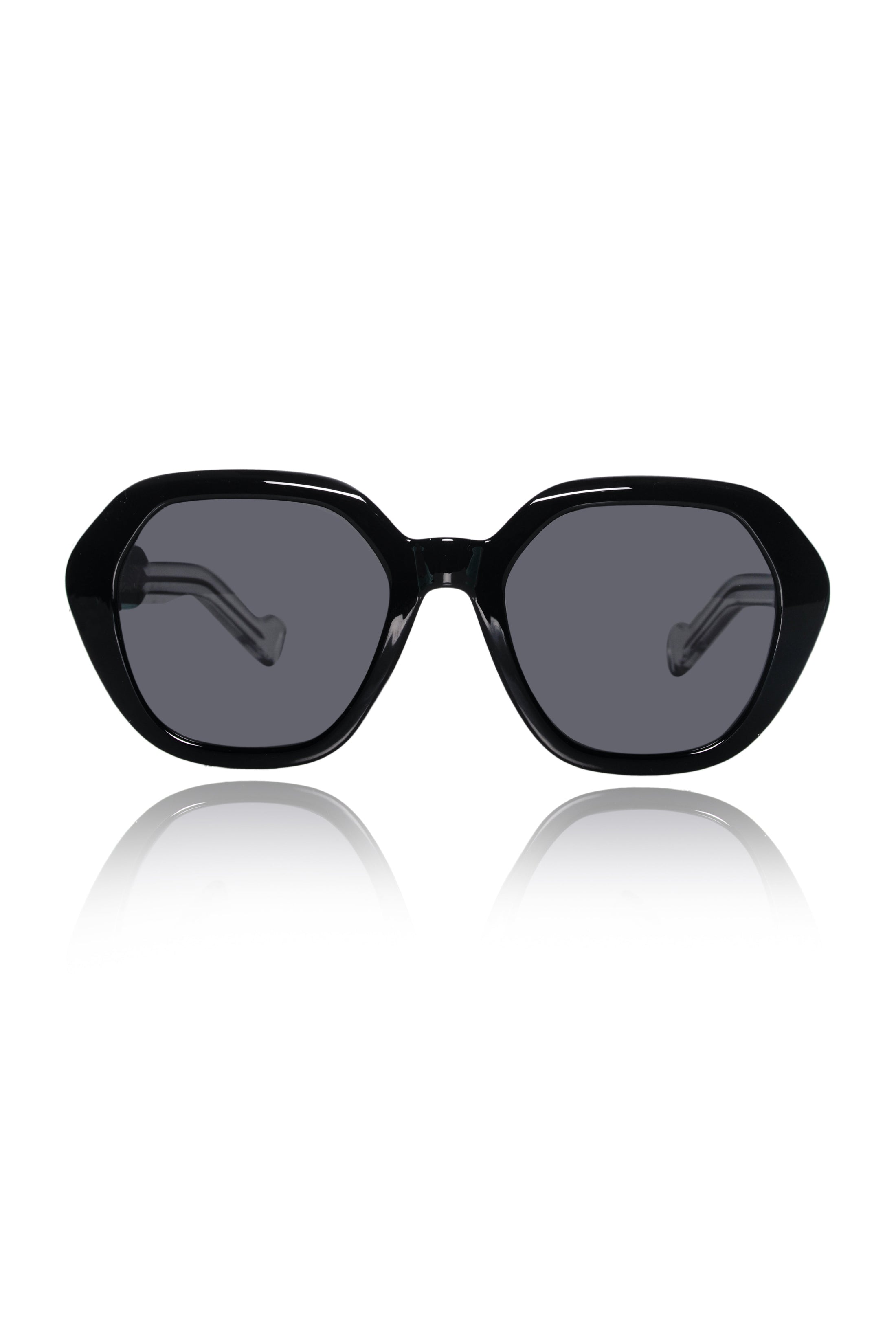 Legacy Cat Eye Square Sunglasses – UV400 Polarized (Black)