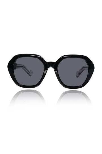 Legacy Cat Eye Square Sunglasses – UV400 Polarized (Black)
