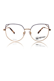 Luxury Series : Pure Titanium Metal Spectacle Eyeglasses | Cat Eye Metal Eyewear Frame (Lavender and Gold)